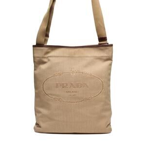 Prada Canvas Canapa Logo crossbody bag Brown